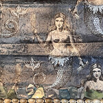Pam Maschal Mermaids on Tin, 14x8",  PAMM