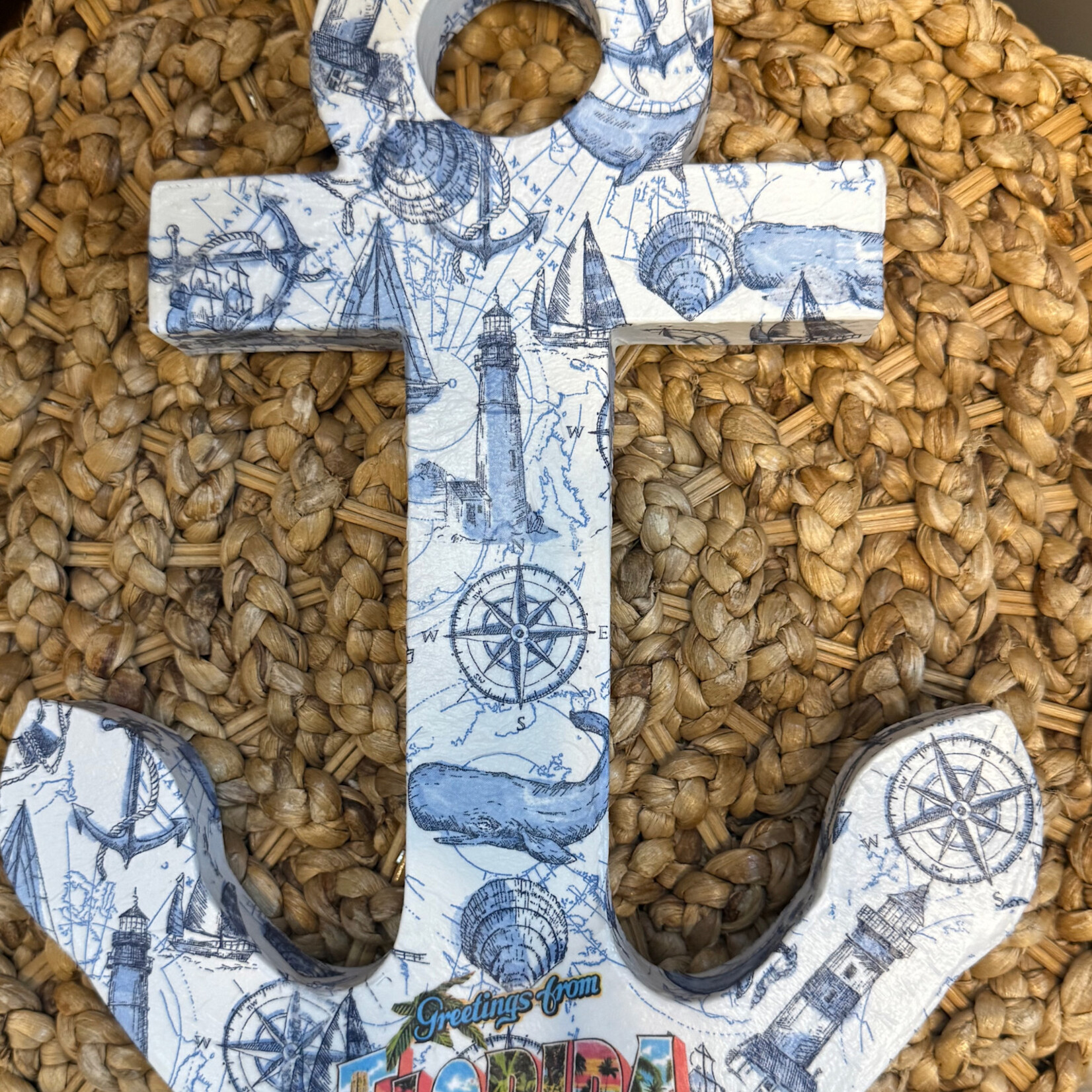 Pam Maschal Anchor,  paper mache 13x10", PAMM