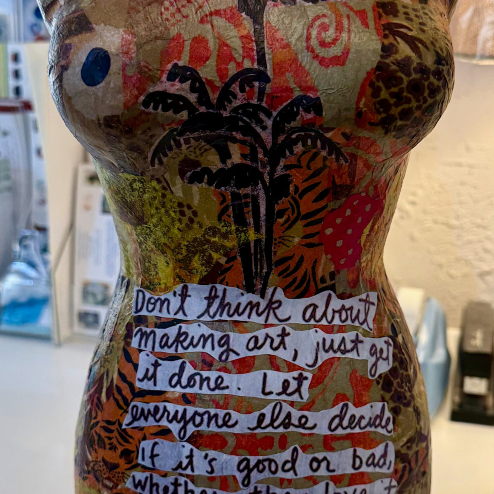 Pam Maschal WOMAN BODY SCULPTURE/COLLAGE, 16x6", PAMM