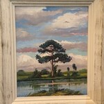 Highwaymen: Original, 2nd Generation, Legacy HIGHWAYMEN, James Gibson, "Technicolor Spoil Island",  21x25" framed, Oil on Canvas, RARE