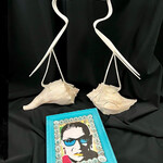 Pam Maschal PVC Heron on whelk", 14" h,  PAMM
