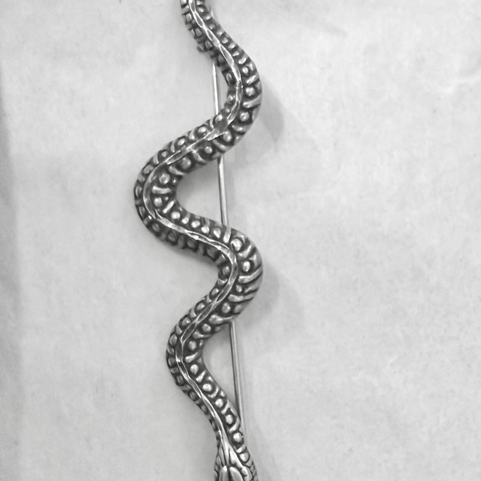 Rare Finds SNAKE BROOCH, Sterling & Marcasite, RARE