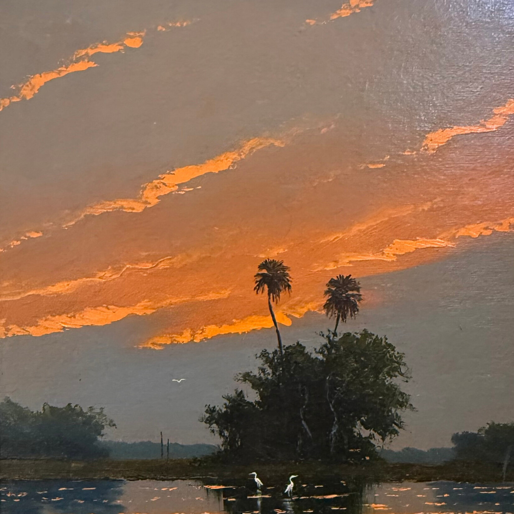 Highwaymen: Original, 2nd Generation, Legacy HIGHWAYMEN, Sam Newton,  Fire Sky,  oil on Upson board, 21x27", framed, RARE