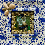 Pam Maschal Shell Collage, 6" sq, PAMM