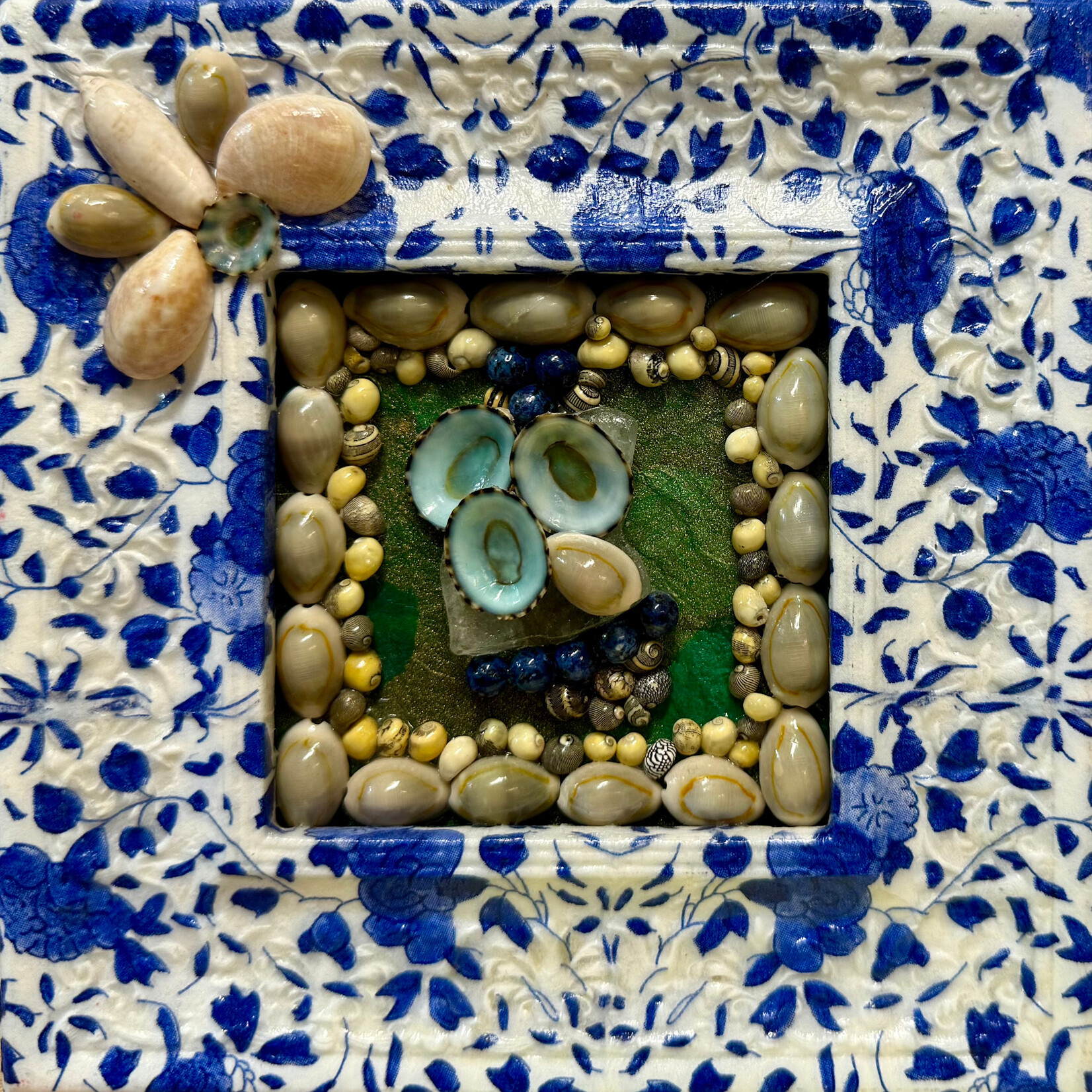 Pam Maschal Shell Collage, 6" sq, PAMM