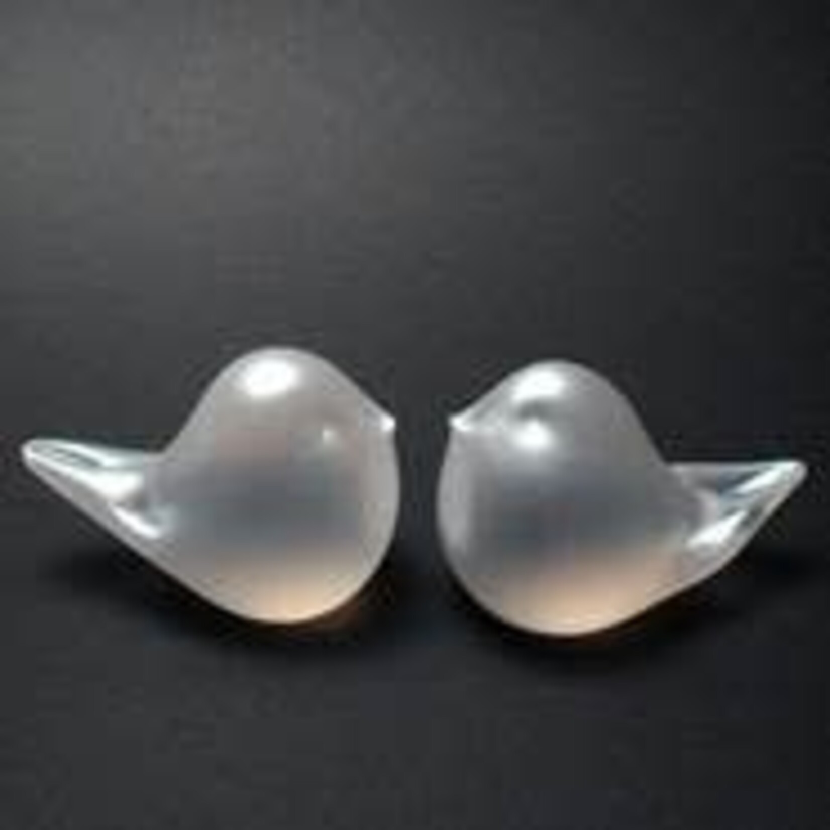 Henrietta Glass DOVES OF PEACE & HOPE,  blown glass (6") HENRI