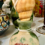 Pam Maschal Vase, Tiny vintage w/shell,  5", PAMM