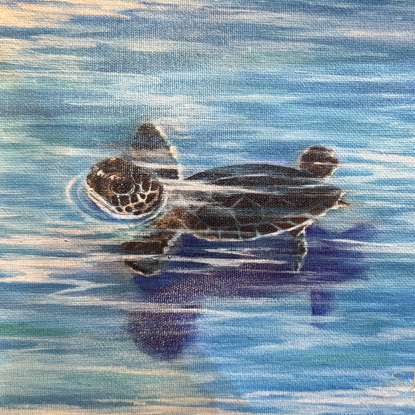 Susan Roberts FIRST SWIM (Giclee, Ltd. Ed, Gallery Wrap, 8x10, SUSR)