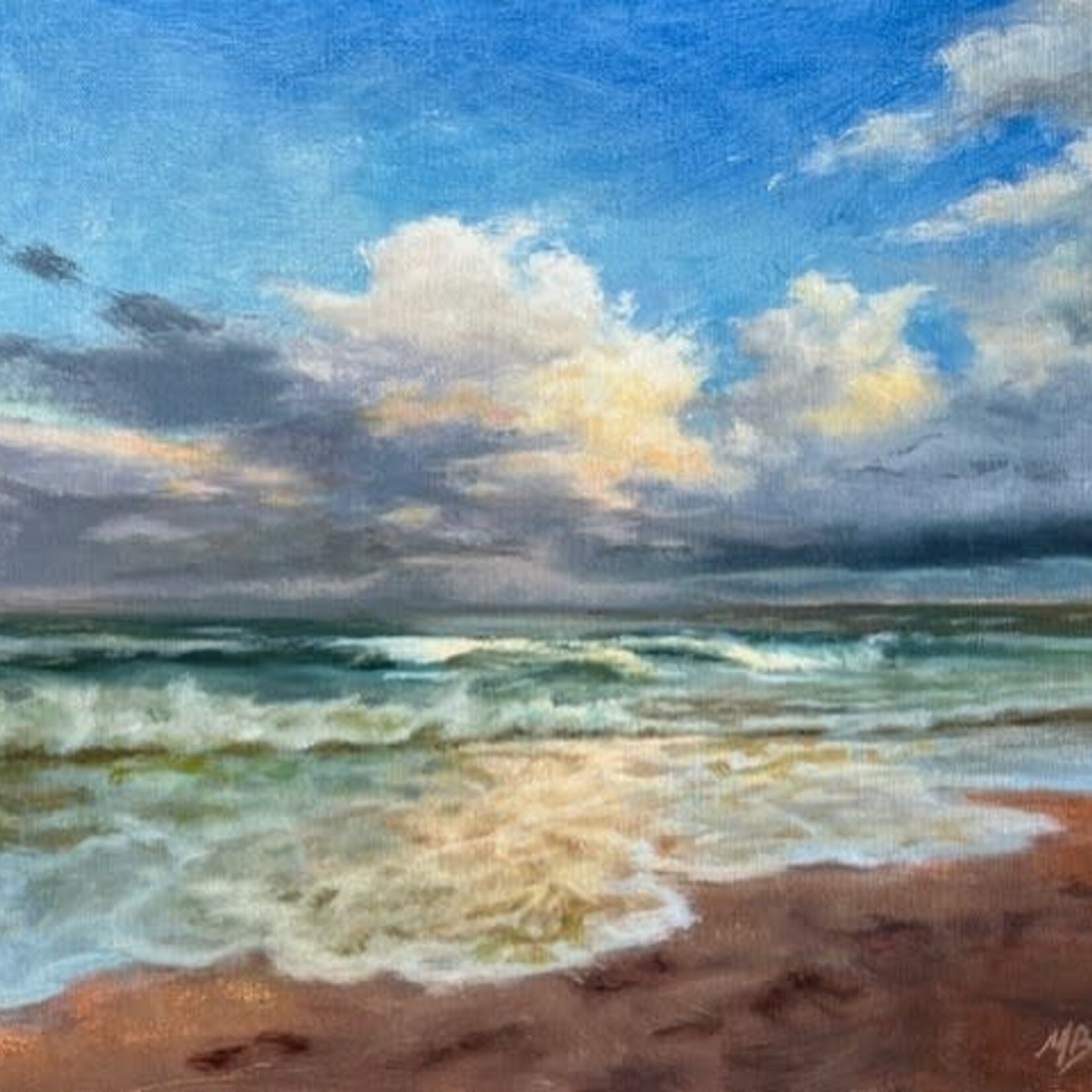 Michaelann Bellerjeau "Look Around " oil on canvas board, 11x14", MICB