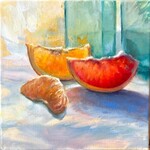 Michaelann Bellerjeau "Orange You Special?," oil on GW canvas, 10" sq", MICB