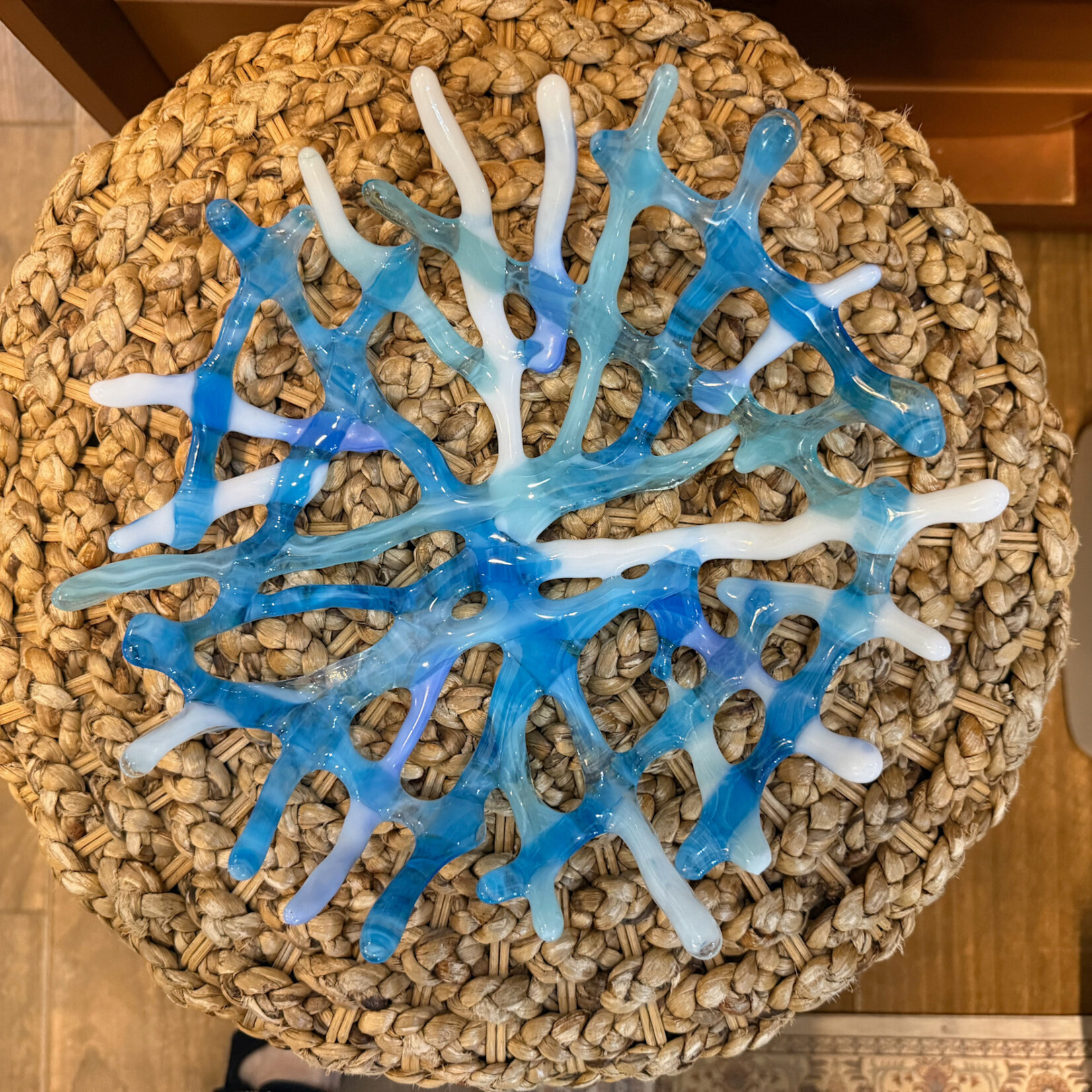 Mary Burnside Bowl, fused glass, 10"d", MARY