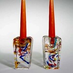 Glasslight Studio Tower Candlestick, glass, 4", GLAL