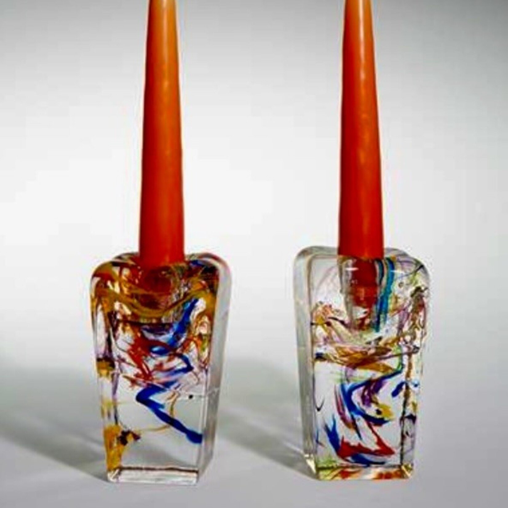 Glasslight Studio Tower Candlestick, glass, 4", GLAL