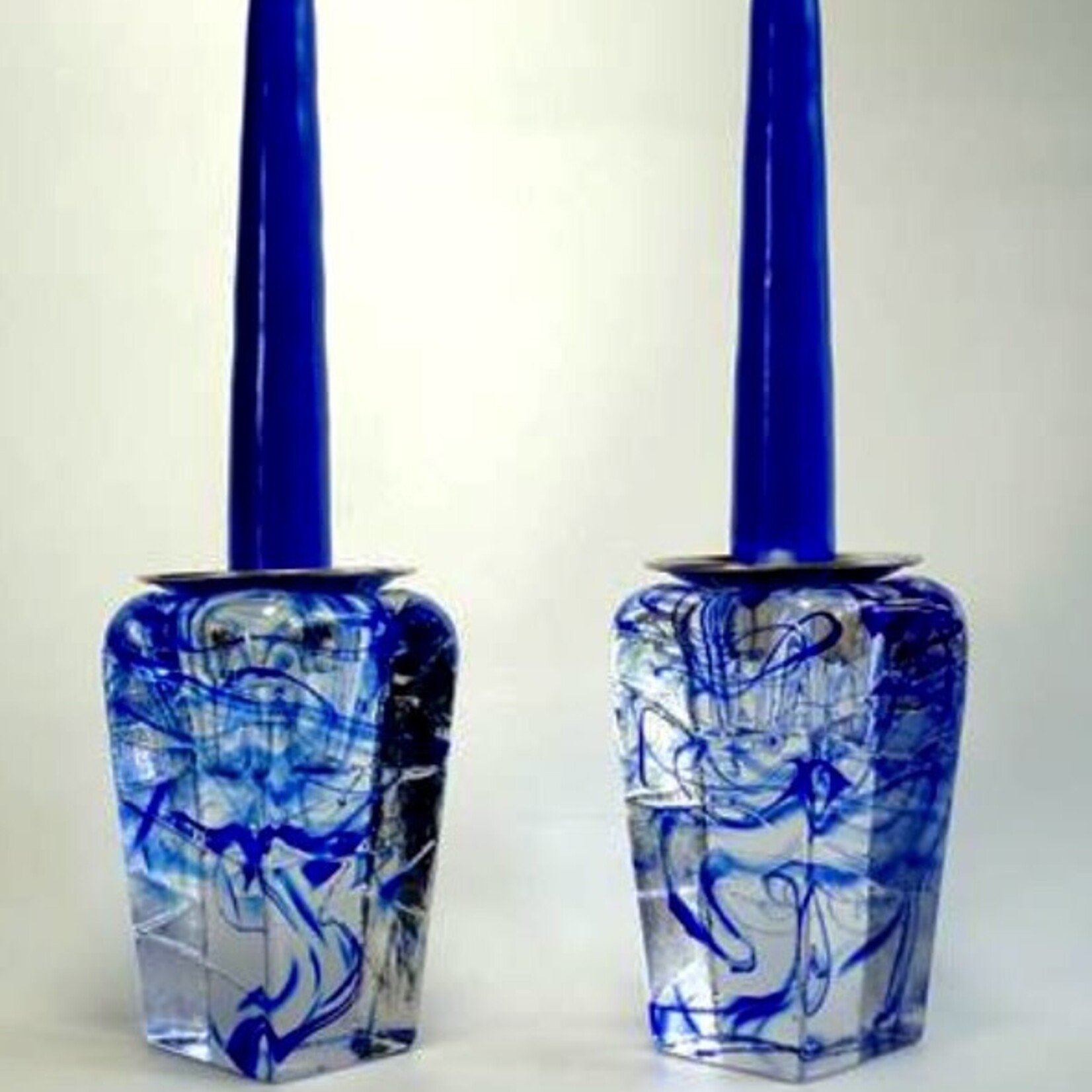 Glasslight Studio Tower Candlestick, glass, 4", GLAL