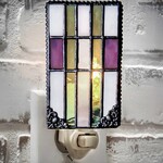 Kathy Gustafson Night Light, Mission/Stained Glass, @6x4" KATG