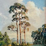 AE Backus AE BACKUS , "Three Pines", LTD ed archival giclee, embellished, " framed, RARE