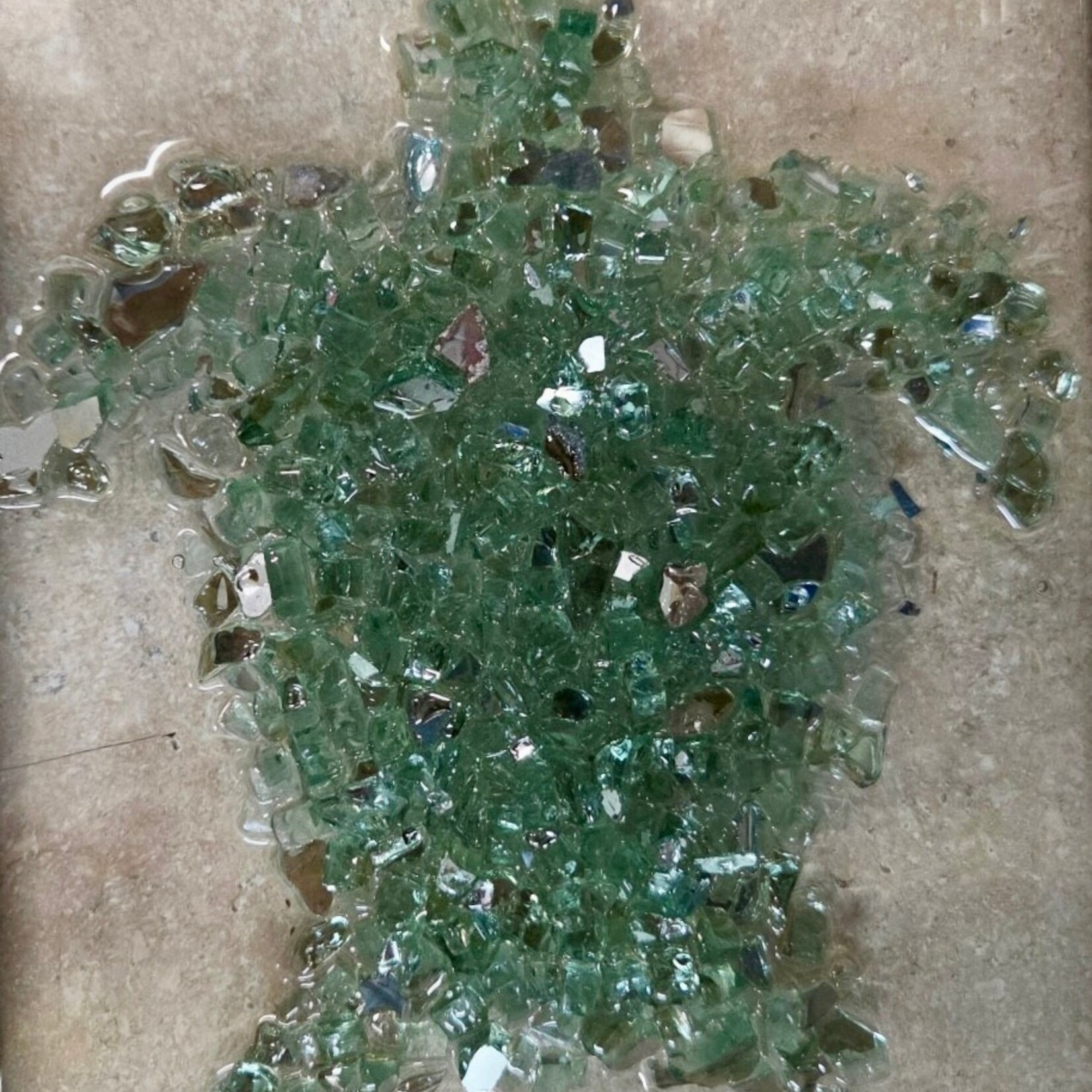 Sue by the Seashore Turtle, framed, 12x10", SUES