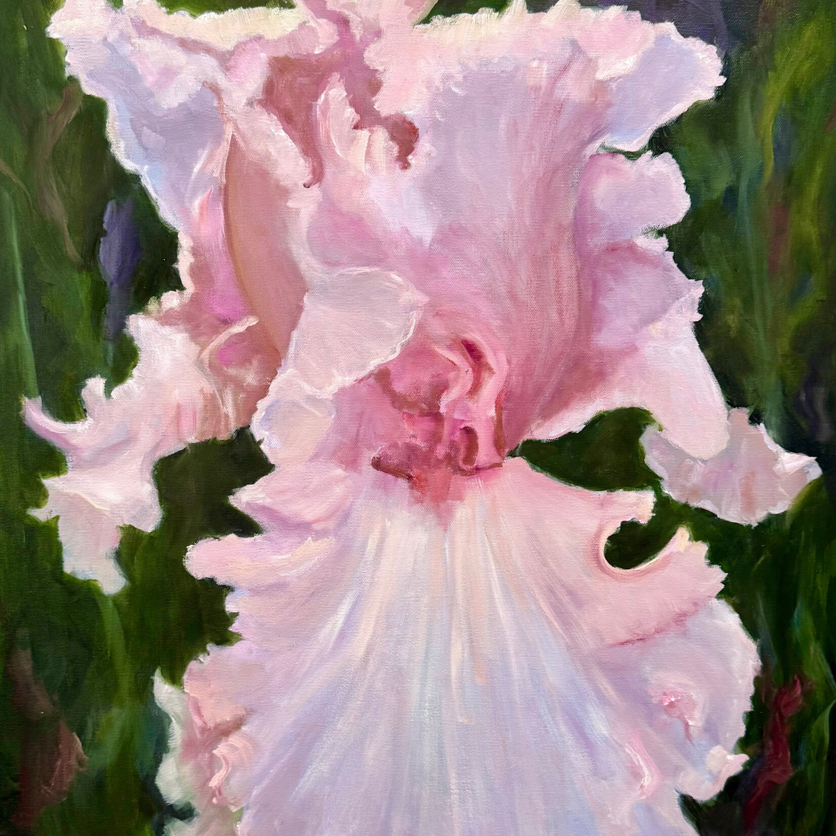 Susan Marinaccio "Diaphanous Bloom",  oil on  GW canvas, 24x30", SUSM