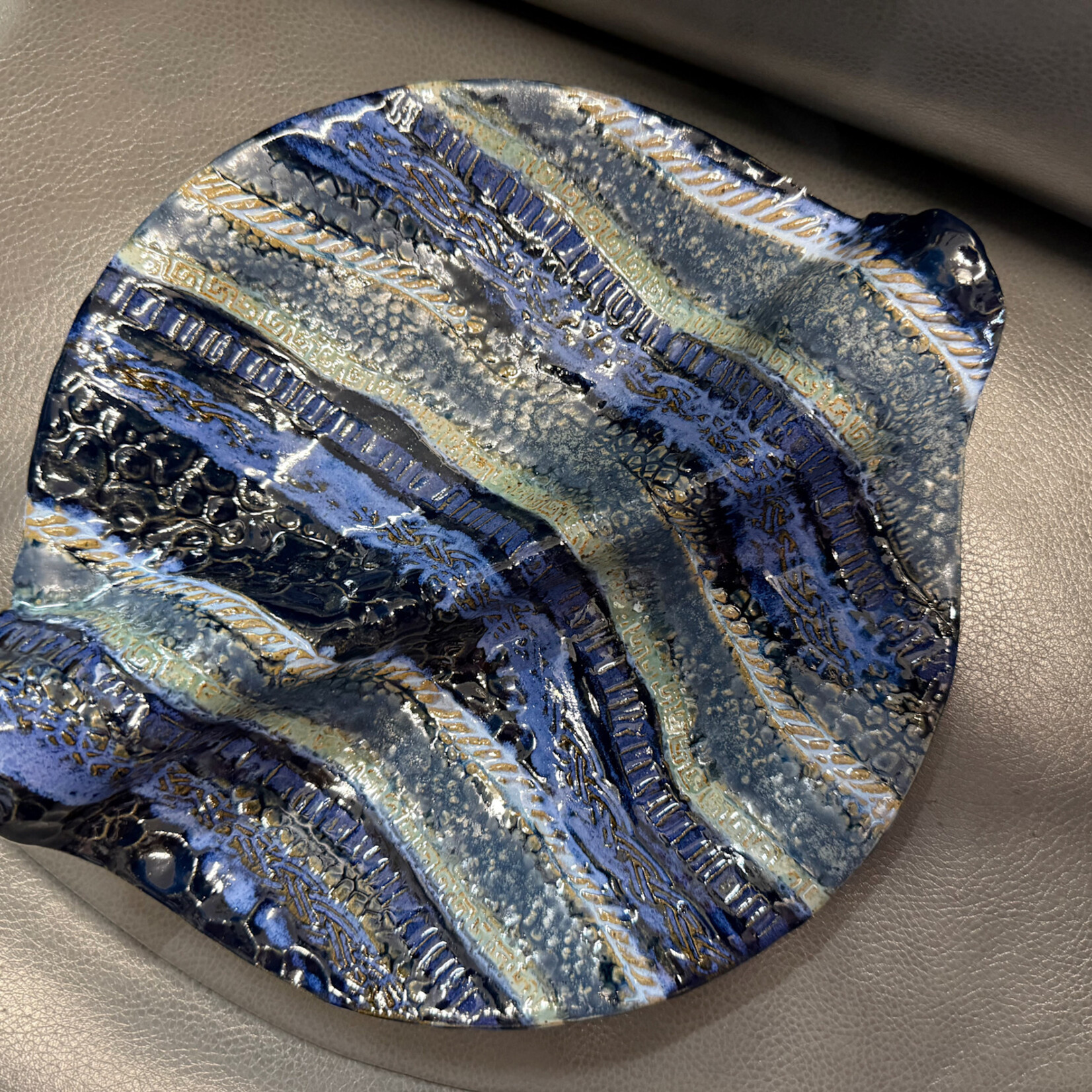 Ellen Robinson CHIP & DIP, 9x9", textured, EJAY