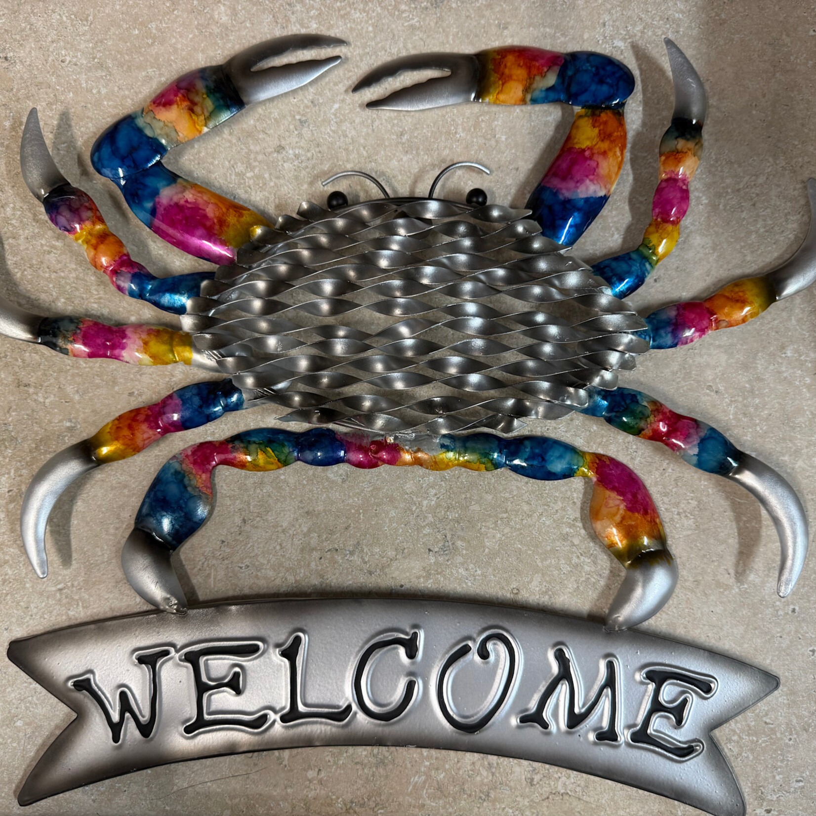 True Art Crabby Welcome, 14x14", TRUA