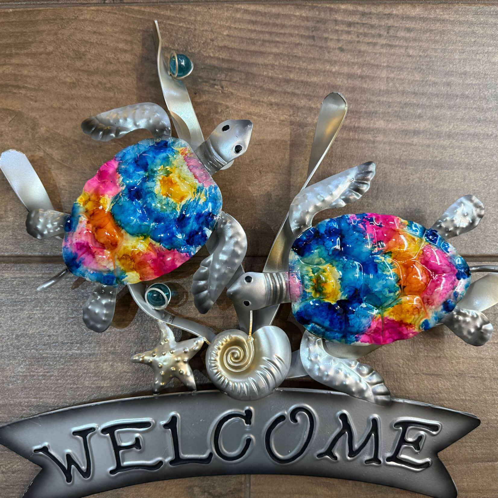 True Art Two Turtle  Welcome, 14x14", TRUA