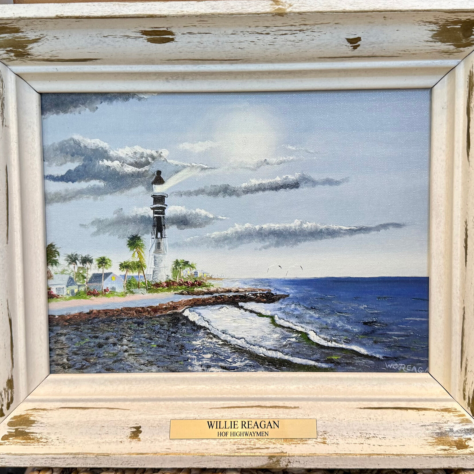 Highwaymen: Original, 2nd Generation, Legacy HIGHWAYMEN, Willie Reagan, Lighthouse, giclee, 15x12" framed, RARE