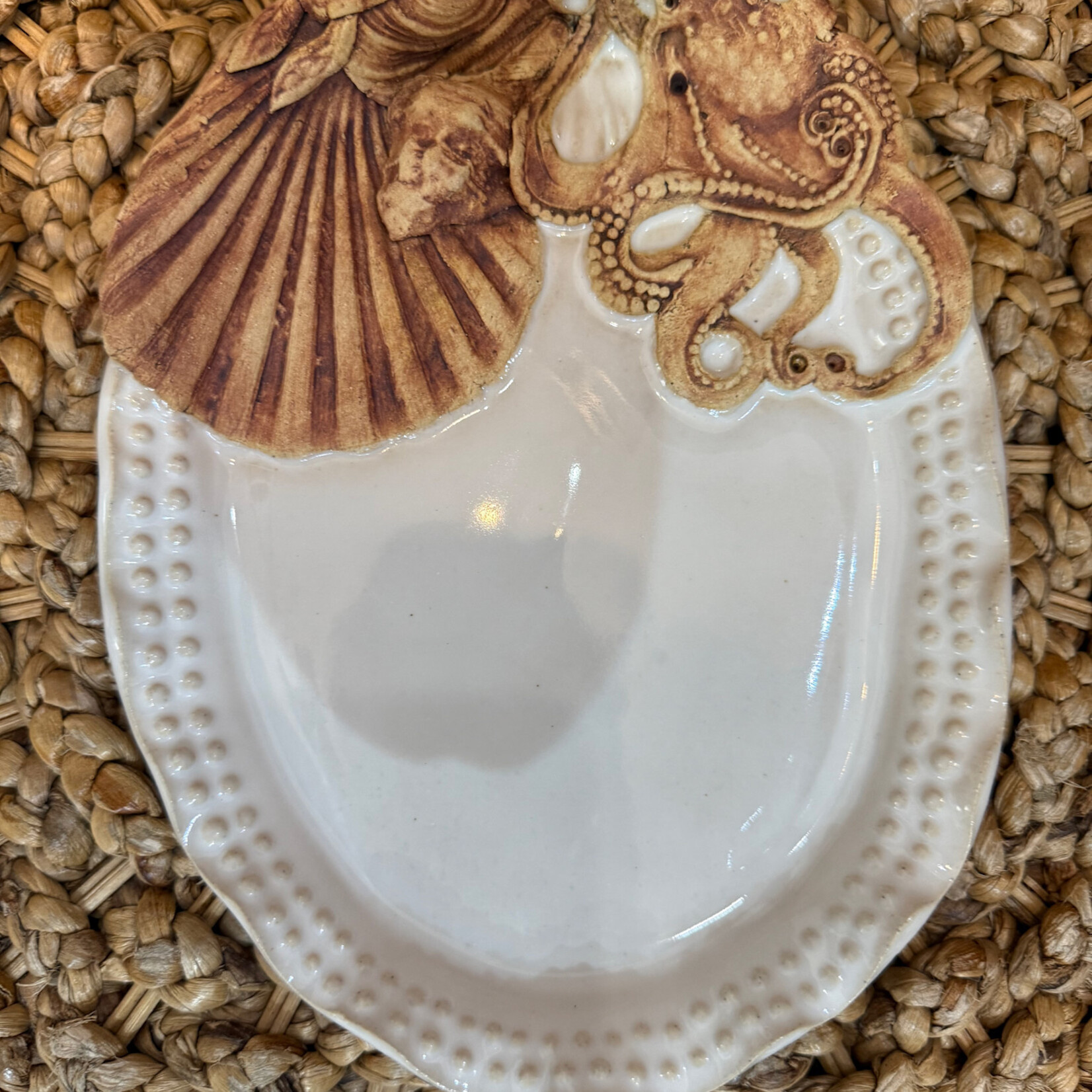 Charlestowne Porcelaine PLATE, Oval beaded Small,  #12, CHAP)