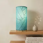 Eangee Home Design LAMP,  EANGEE,  Cocoa Leaf Cylinder 12" Table, Sea Blue