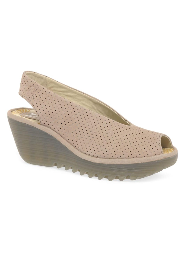 Fly london sales peep toe wedge