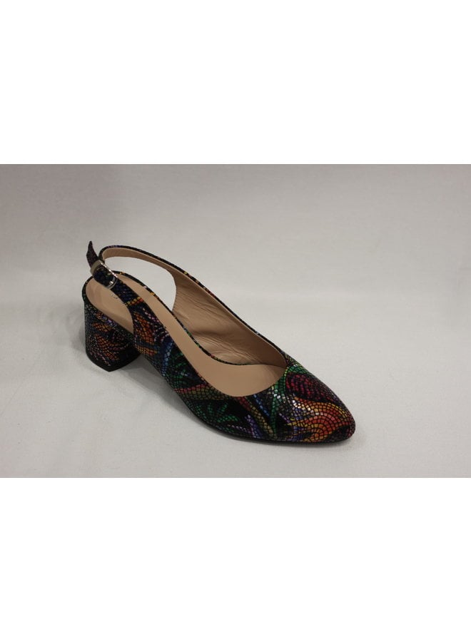 Slingback printed Pump with 1.5" heel B-4332-1939