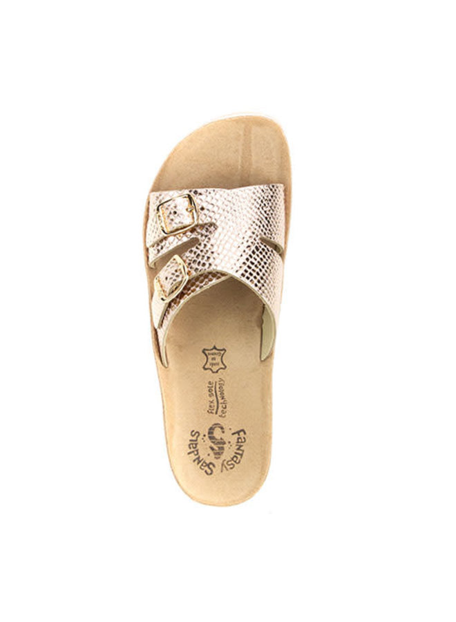 foam double buckle sandals