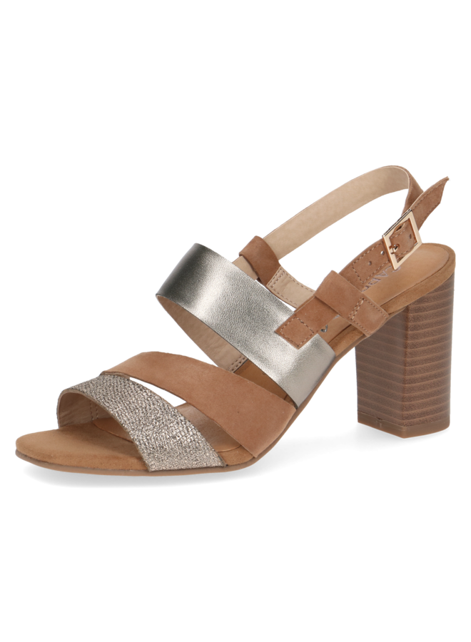 Strap heeled sandal 28303