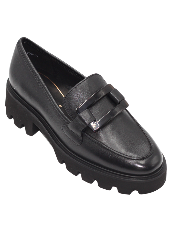 Buckle Heel Loafer 21703 OLEANDER