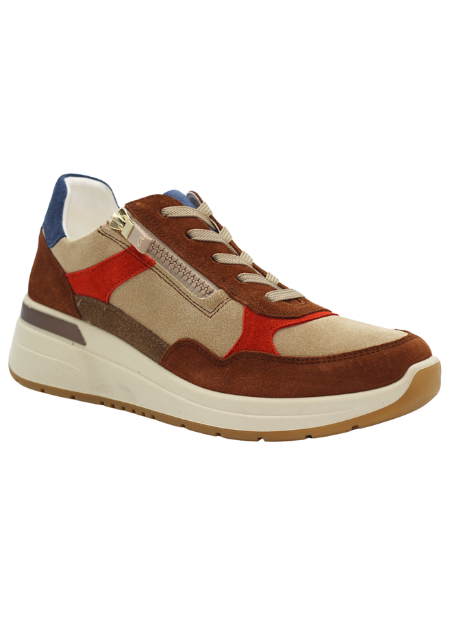 Zipped sneaker 57702 GARDENIA