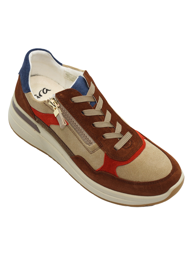 Zipped sneaker 57702 GARDENIA