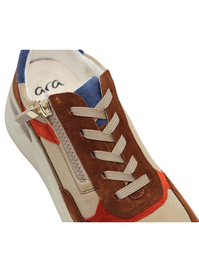 Zipped sneaker 57702 GARDENIA