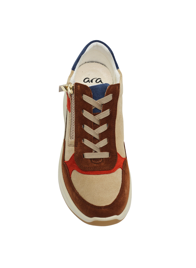 Zipped sneaker 57702 GARDENIA