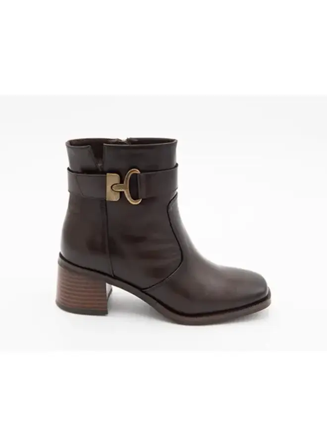 Zipped heel Bootie w/buckle XYG-7
