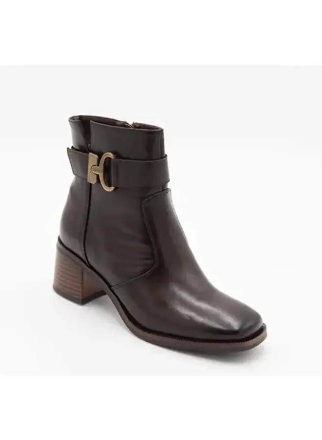 Zipped heel Bootie w/buckle XYG-7