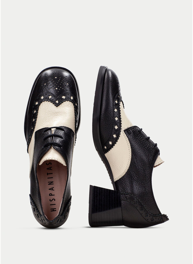 Laced Oxford w/stack Heel Milan-124