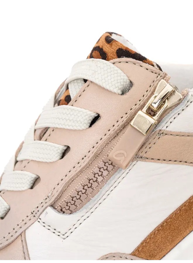 Zipped sneaker 57702 GARDENIA