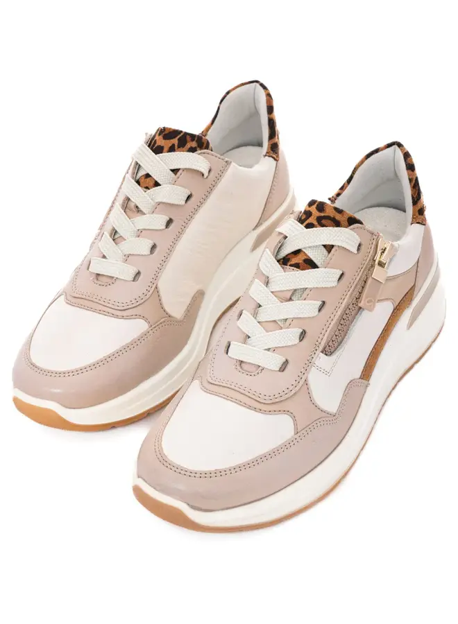 Zipped sneaker 57702 GARDENIA