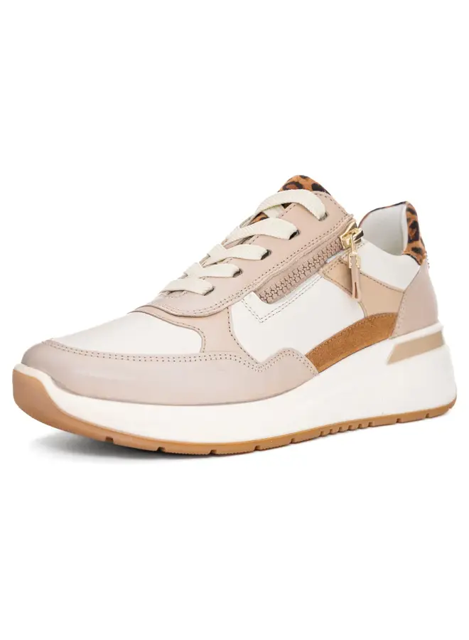 Zipped sneaker 57702 GARDENIA