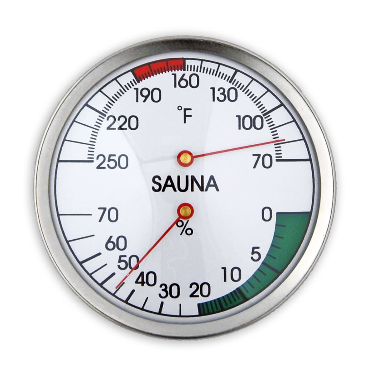 Chrome Thermometer and Hygrometer – Superior Saunas