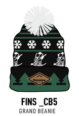 Finn Sisu Green/Black Custom Pom Beanie Hat