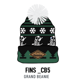 Finn Sisu Green/Black Custom Pom Beanie Hat