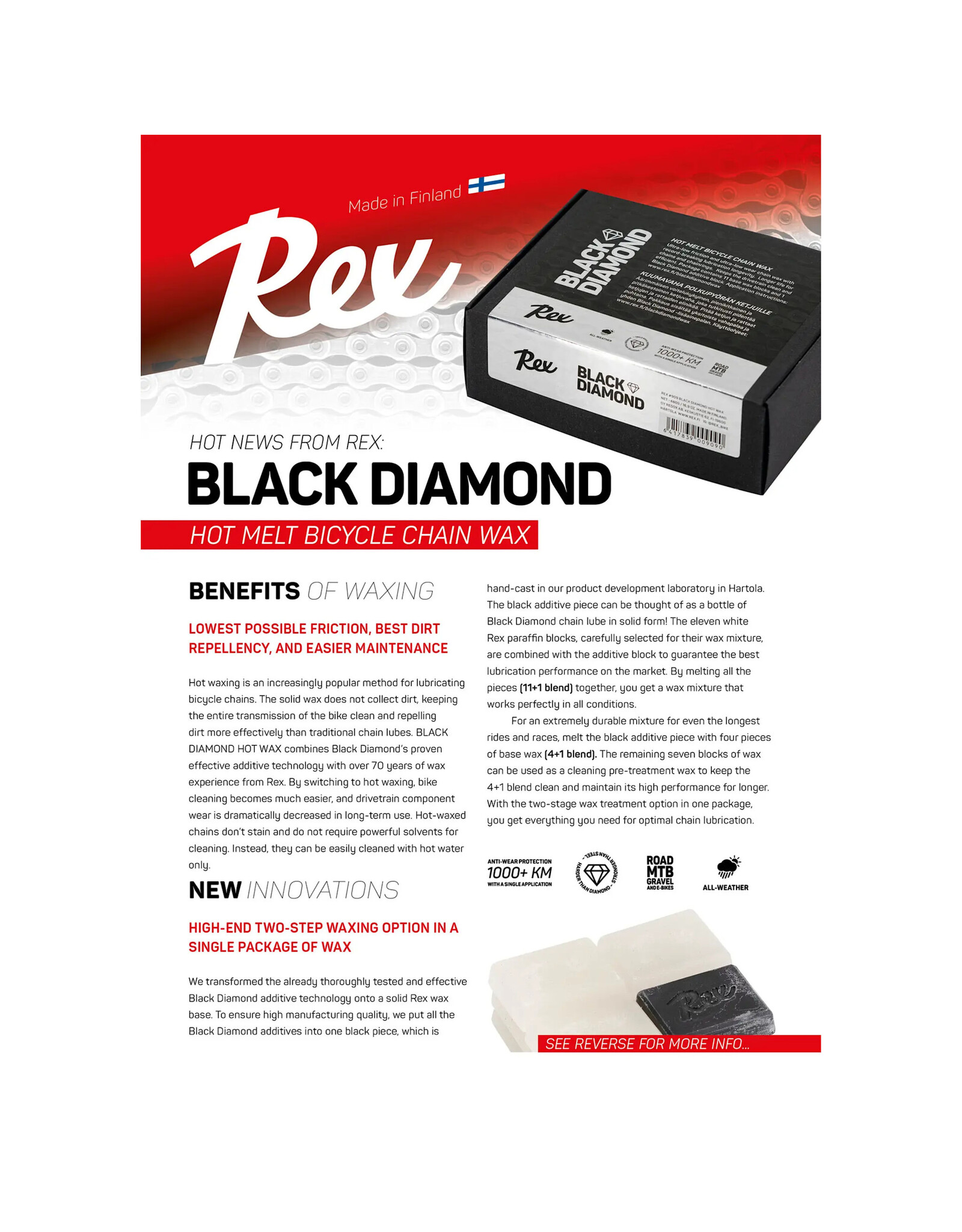 Rex Rex Black Diamond Hot Melt Chain Wax