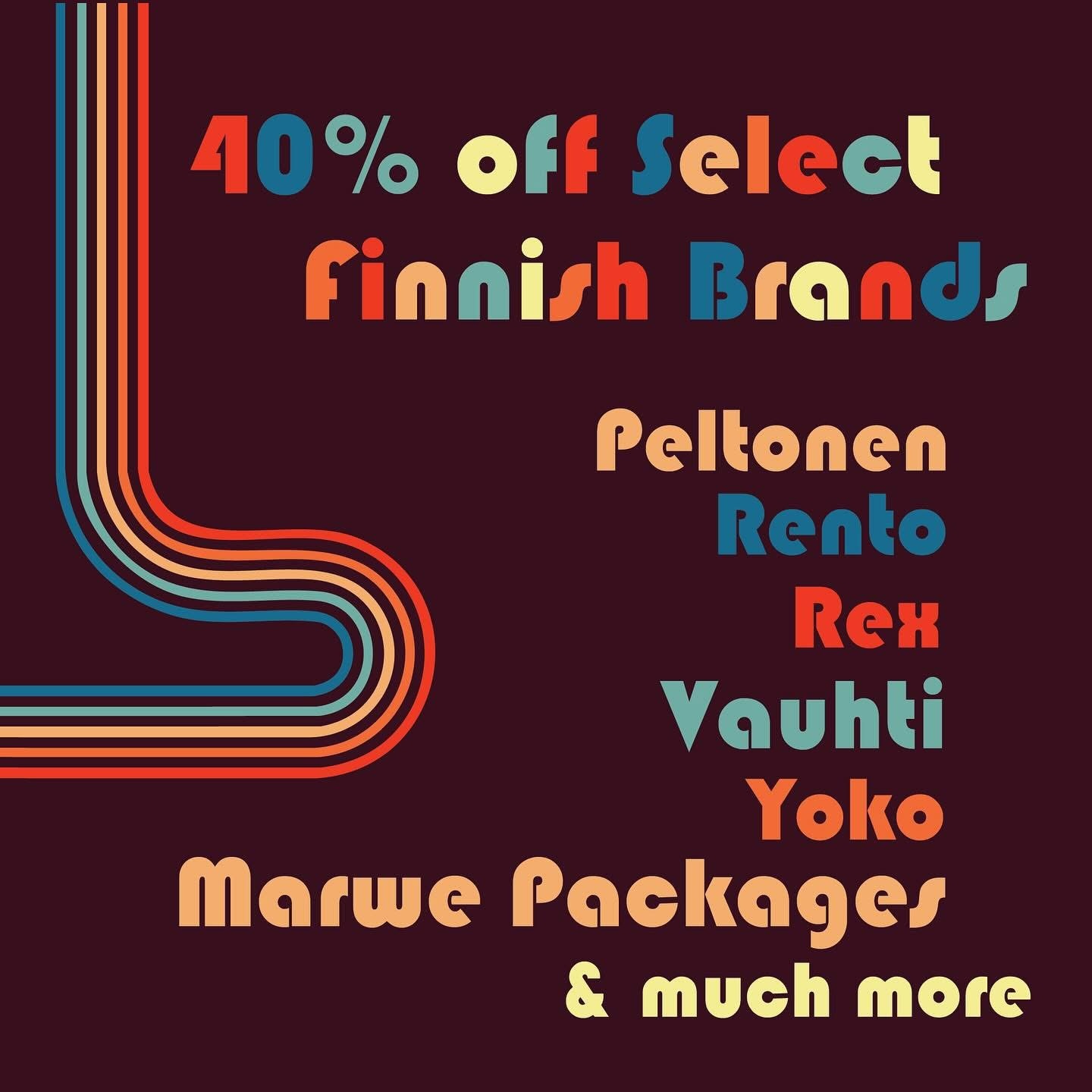 Happy Juhannus! 40% off select Finnish Brands