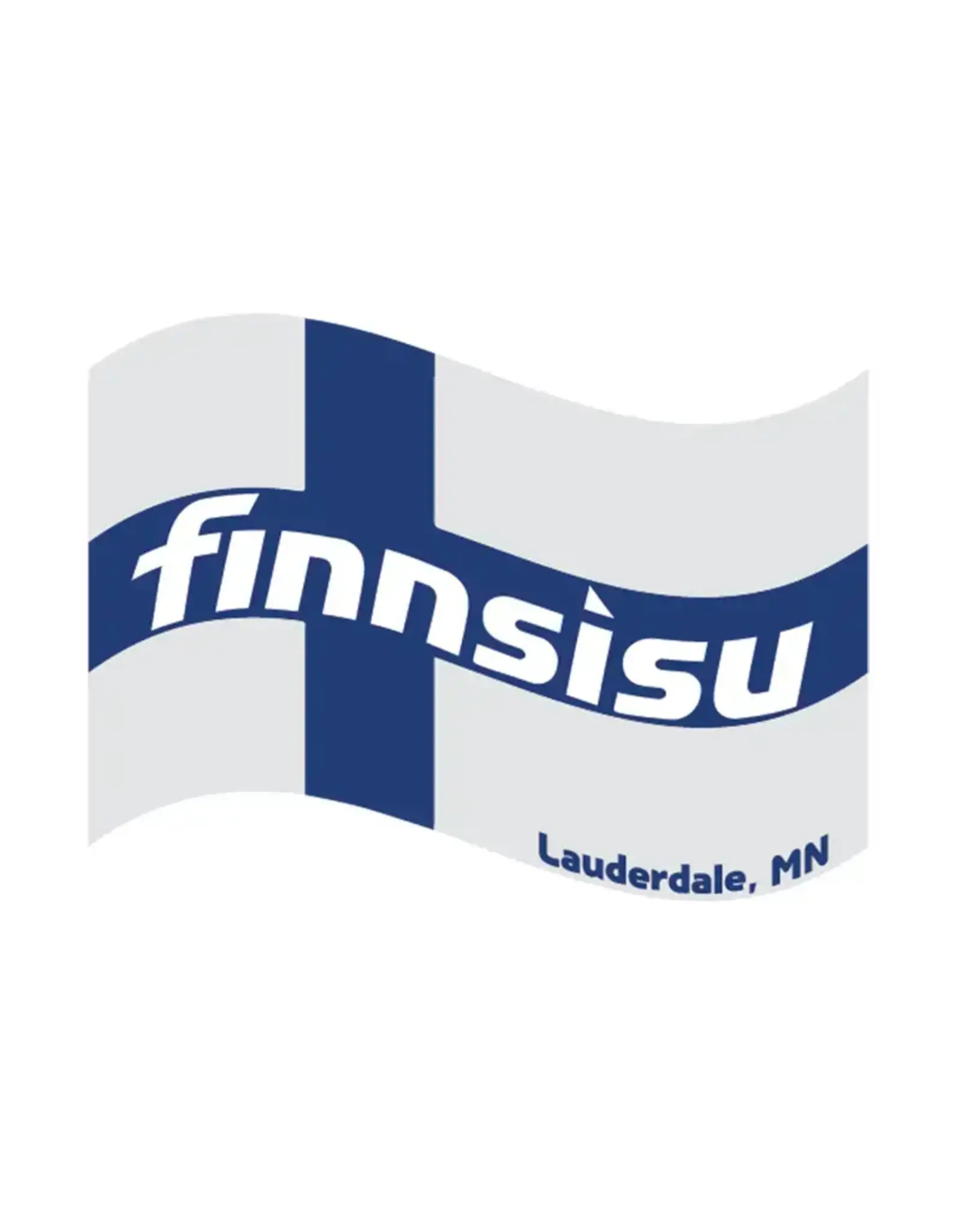 Finn Sisu Sticker - Die Cut Wavy Finnish Flag