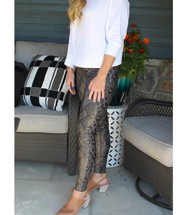 commando snakeskin leggings